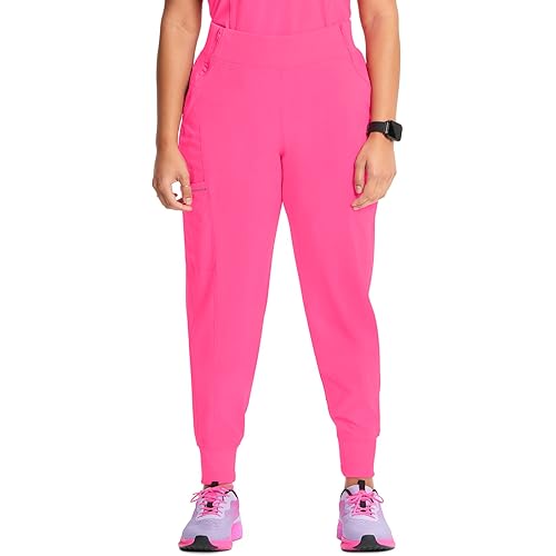 Infinity Cherokee Women's Scrub Jogger Pants Mid Rise with Moisture Wicking 360° Stretch Fabric - CK110A