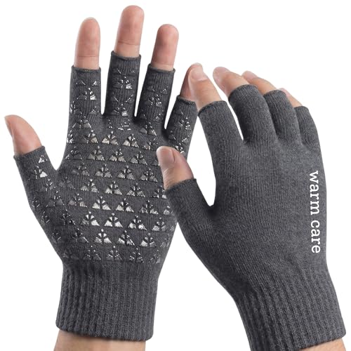 Image of Half Finger warm Woolen Winter hand gloves for men and women /woolen gloves /winter gloves
