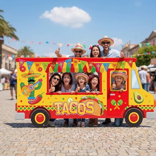 Haull Tacos fiesta fondo fotográfico 72x34 pulgadas miniatura 6