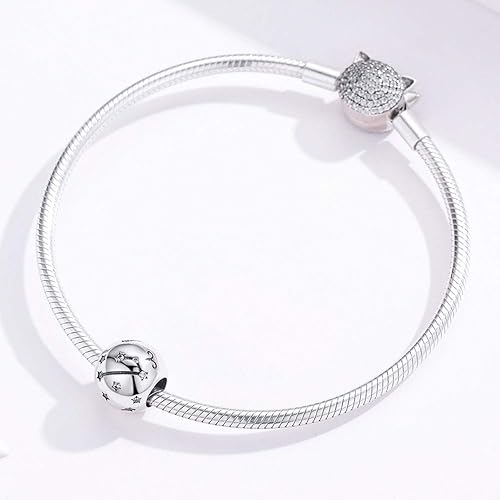 Miniatura 5 de Abalorio de constelación de plata de ley 925 con piedra natal para pulsera Pandora, regalo para aniversario, cumpleaños, Navidad