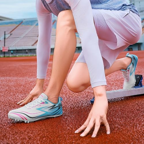 Chaussures athlétisme 8 pointes course de sprint saut mi-distance