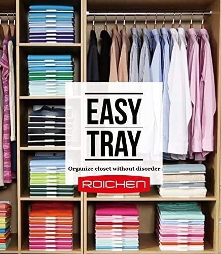 ROICHEN Easy-Tray Closet Organizer Tray (25pcs) with Folding Board.