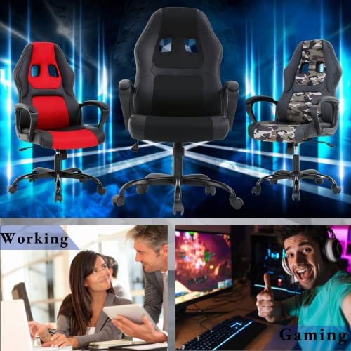 Tyyps Ergonomic Gaming Chair -250Lb High Back Pc Racing Desk Chair Adjustable Reclining Computer Chair With Lumbar Support Armrest Headrest Task Rolling Swivel Game Chair For Adult Teen, Black #TOP5