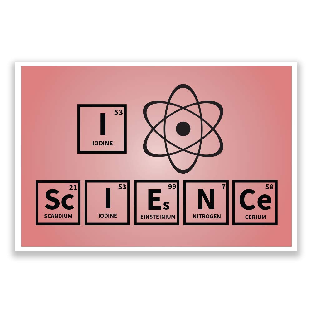 Amazon.co.jp: DHDM Designs 教室ポスター I Love Science Atom