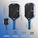AMA SPORT Carbon Fiber Pickleball Paddles USAPA Approved 16mm Pickleball Paddle Friction Textured Surface Thermoformed Pickleball Racket with Propulsion PP Honeycomb Core (NXT 01-Blue)