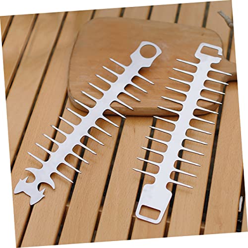 Kisangel 2 Peças De Costelas Para Churrasco Palitos De Churrasco Espetos De Vegetais Em Aço Inoxidáv