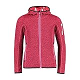 CMP, Hooded Knit Tech fleece, GLOSS-FRAGOLA, 140, Gloss-Erdbeere