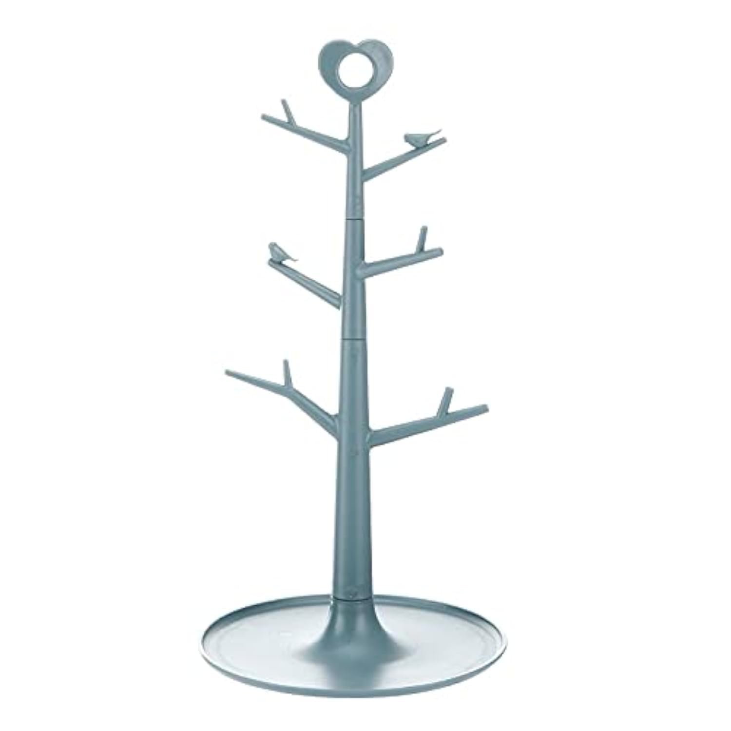 Meetoz Blue Mug Holder Tree - Removable Organizer Rack Stand With Hooks For Countertop Home Storage (Blue)