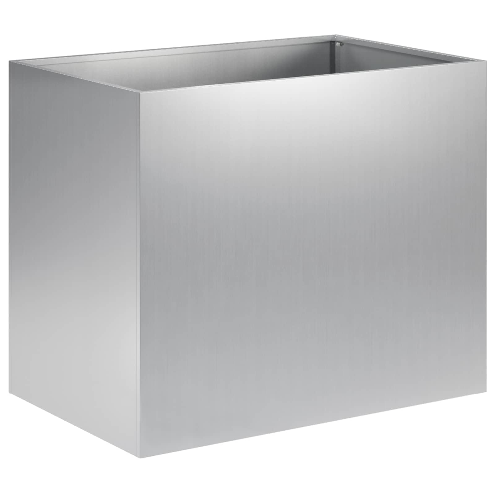 Generisch Garten - Pflanzgefäß Silber 60 x 40 x 50 cm Verzinkter Stahl 7.2kg