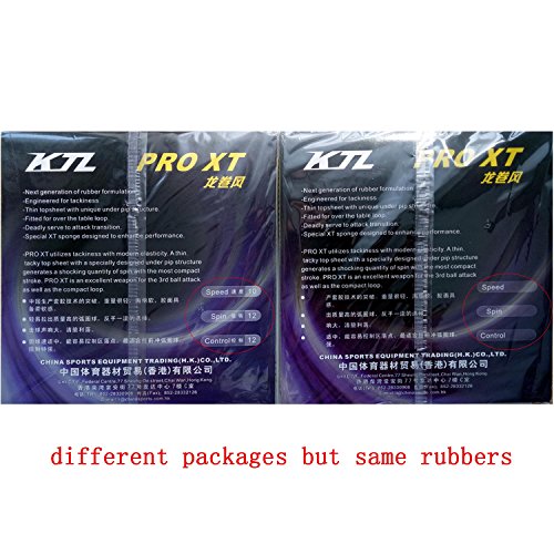 KTL Pro XT (Pro-XT) Pips-in Table Tennis (Ping Pong) Rubber with Sponge (red, 2.0mm)