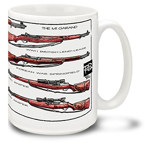 M1 Garand Rifle 15 Ounce Coffee Mug