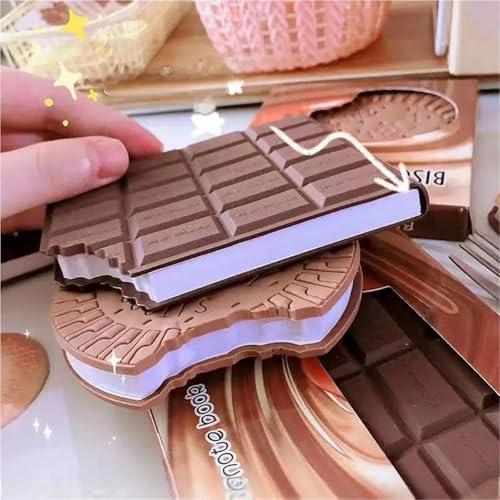 Carnet de notes chocolat mini bloc-notes portable design biscuit original - 6