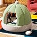 Hund und günstig Kaufen-Beheiztes Katzenhaus Elektrisch Beheizte Haustierhäuser für Katzen und Kleine Hunde, Weiche, Haustierfreundliche Katzenhöhle mit Kausicherem Kabel, Pflegeleichtes Deluxe Thermo Katzenheim (Color : S