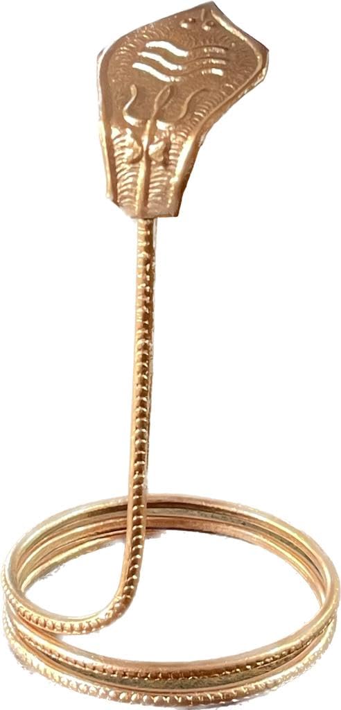 BUY N RELAX Big Size Copper Shivling Naag Snake Idol (Big) 9cm