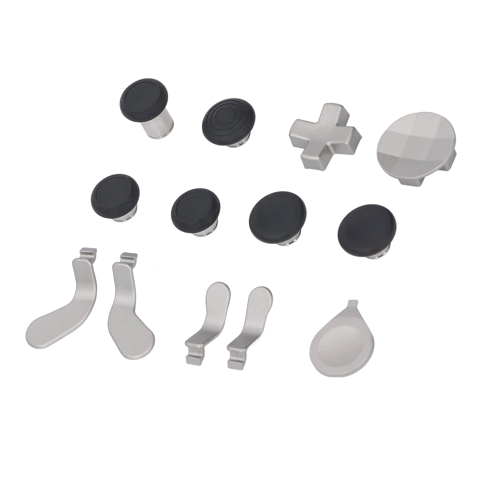 Cryfokt Controller Series 2 Zestaw Elementów Kontrolera Gier w Kolorze Srebrnym z Wymiennymi Drążkami D Pads, Stacja ładująca dla Entuzjastów Gier