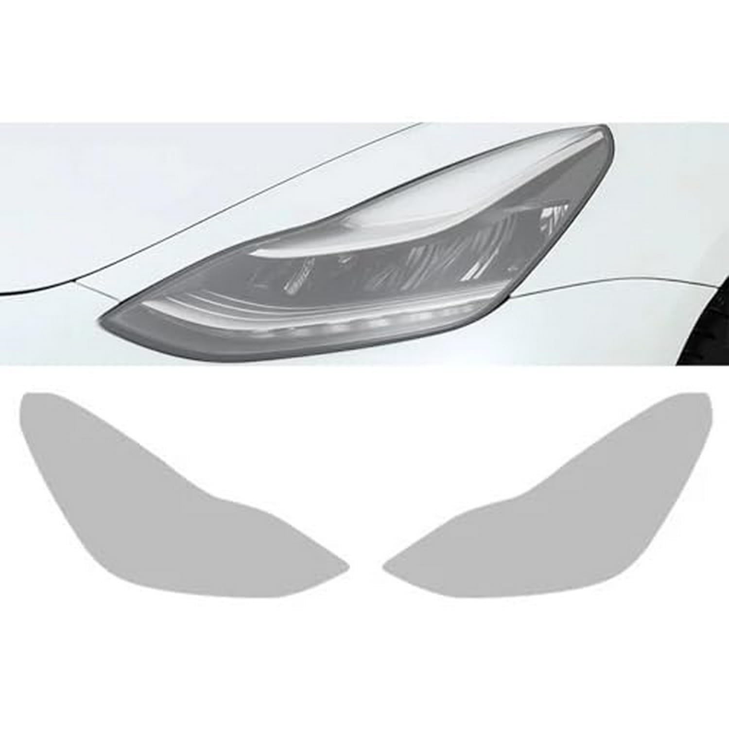 Film teinté phare Tesla Model Y contre rayures film noir fumé transparent TPU 2020