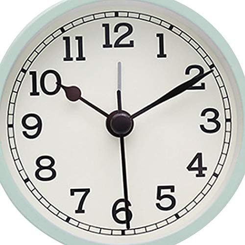 Miniatura 4 de Sherry Nightlight Reloj despertador redondo silencioso reloj de noche sin tictac reloj de viaje funciona con pilas