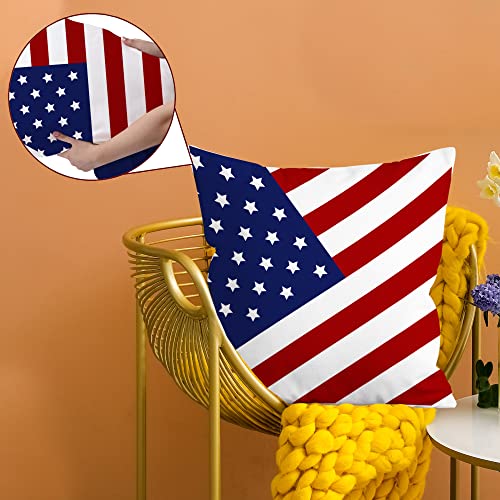 Hexagram 4Th Of July Pillow Covers 18X18 4Th Of July Decorations Home Outdoor With Red Blue God Bless America Fourth Of July July 4Th Memorial Day Patriotic Decor, Patriotic Pillow Covers Set Of 4 #TOP6