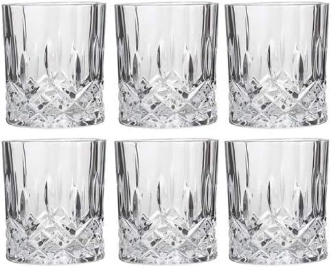 RCR Cristalleria Italiana Crystal Whisky Glass - 6 Pieces, Turquoise, 300 ml