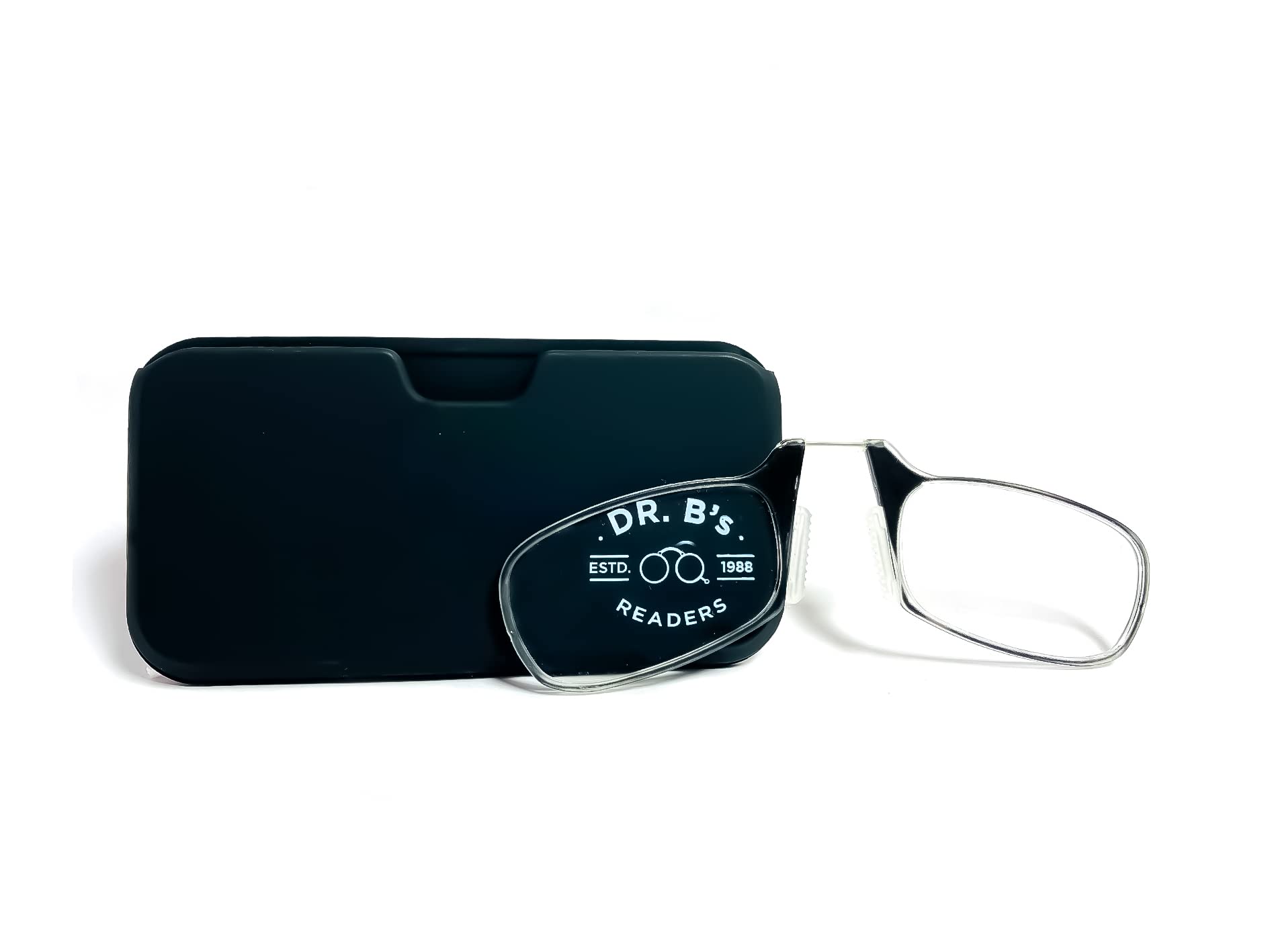 Nose Resting Reading Glasses With Case For Men and Women (Power +1.00 to +3.00)