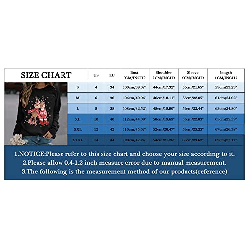 Vrouwen lange mouw bedrukte top casual kerst sweatshirt groen - Afbeelding 5