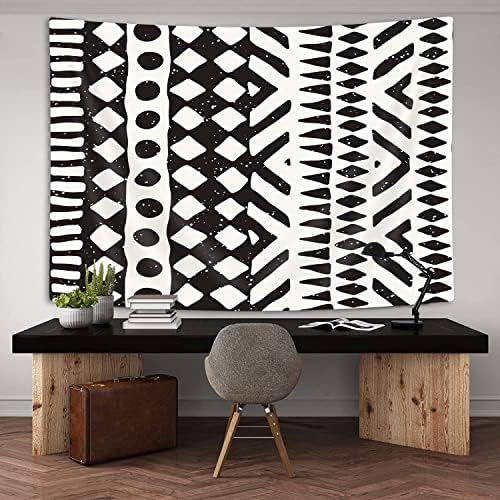 Amazon.com: African Mud Cloth Tapestry Wall Hanging Art, Black and White  Tribal Afrocentric Ethnic Bohemian Motif with Geometric Elements Wall Decor  Tapestries for Bedroom Living Room Dorm Office Party : Home &