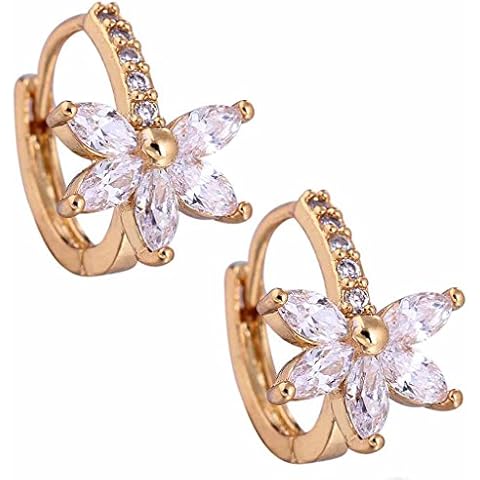 Boucles d'oreilles YAZILIND en or et cristal Cover