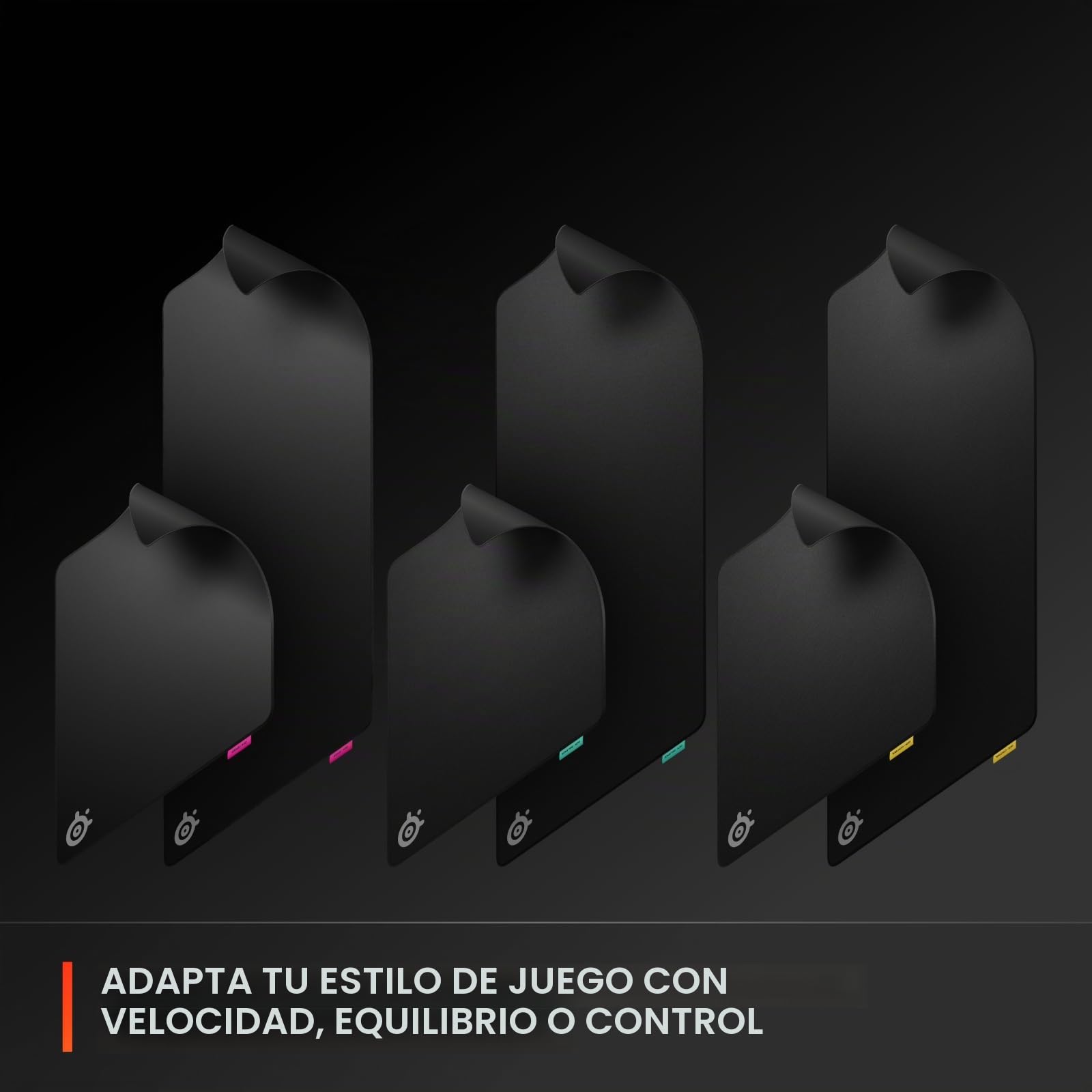SteelSeries QcK L - Alfombrilla de Mouse para Juegos con Control de Rendimiento, Densidad Extra para un Deslizamiento Suave, Costuras de Borde de Perfil bajo, Base de Goma de Neopreno Antideslizante,