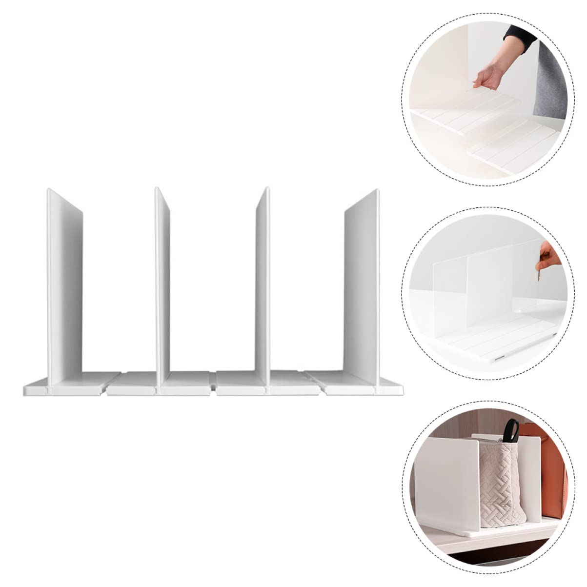 Mikikit Divisor de Cajones Ajustable Organizador de Armario Partición de Almacenamiento Multiusos para Dormitorio y Oficina