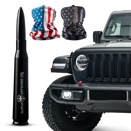 Alpha Defense 50 Cal round antenna (2-pack) for jeeps and trucks