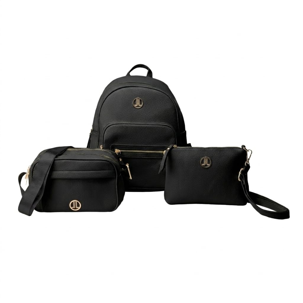 LANCETTI Borsa Donna in PU, Borsetta Zaino con Chiusura a Zip, Elegante