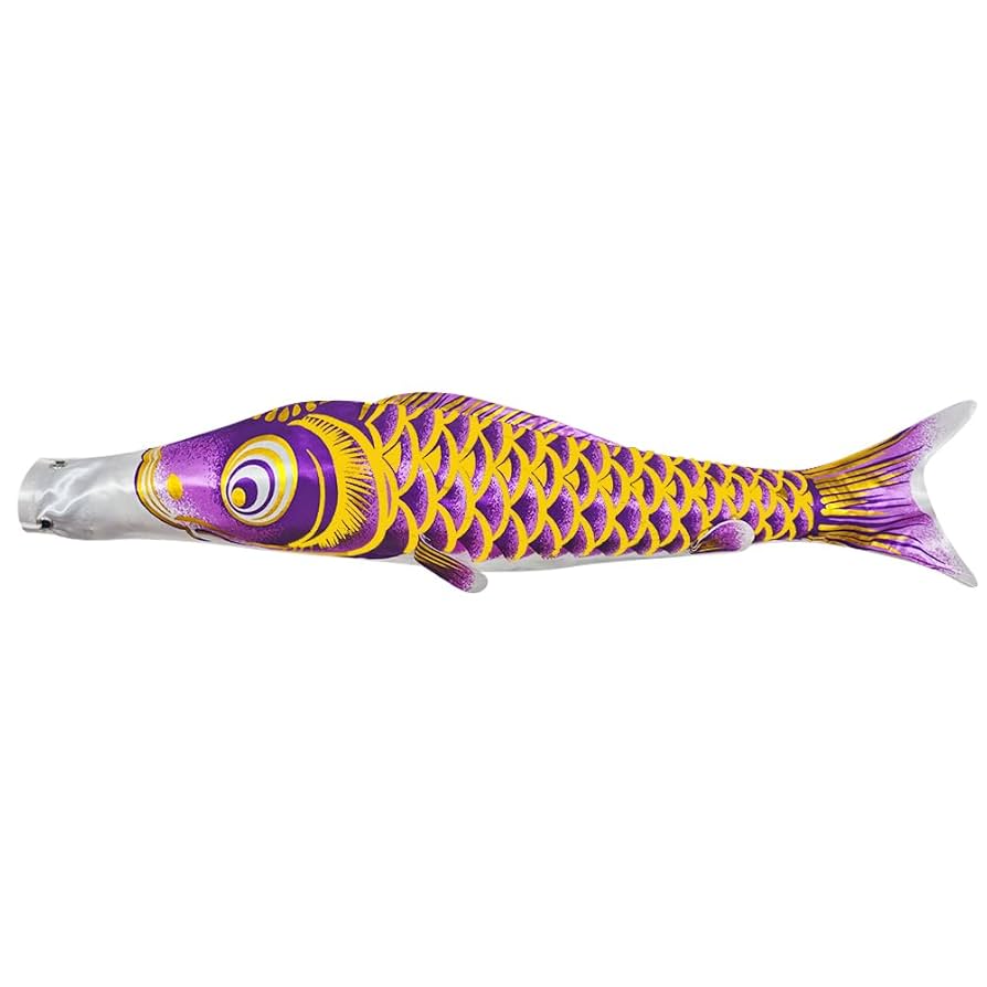 Amazon | 元気人形工房 鯉のぼり こいのぼり 鯉1匹 単品 紫鯉0.5