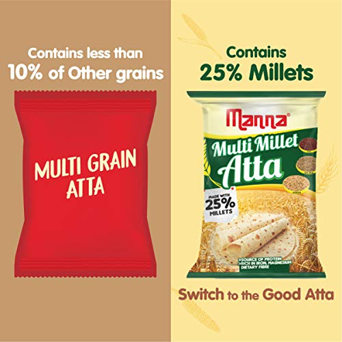 Manna Multigrain Atta / Multi Millet Atta ( Siridhanya Flour) 5Kgs