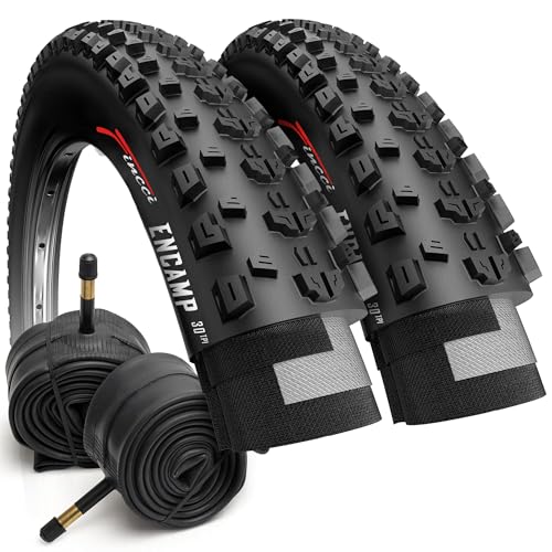 Fincci Cubiertas MTB 26 x 2.25 Pulgadas con 2X Camara de Aire Schrader 57 559   Neumáticos Plegable 26