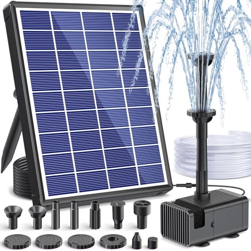 POPOSOAP Solar Fountain Pump 6.5W for Bird Bath