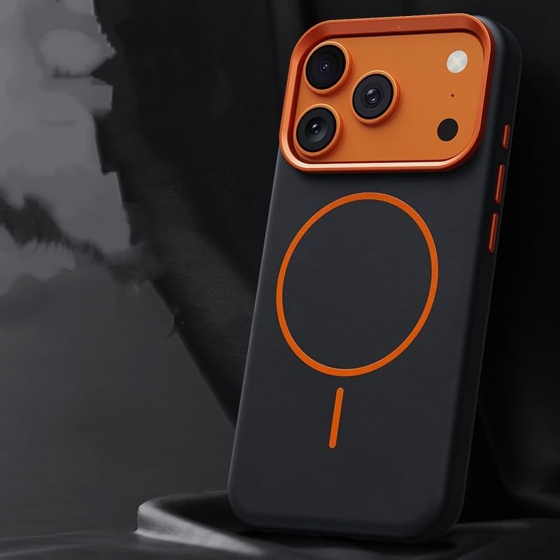 Leather Compatible with iPhone 17 Case (Black,iPhone17ProMax)