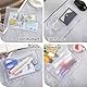 JIEYAO 12 Stück A5 Binder Taschen, 6 Löcher Bindertaschen PVC Binder Reißverschluss Mappe Durchsichtige Dokumententasche Wasserdichter Ordnertaschen Klarsichthüllen A5 für Rechnungen Karten Dateien