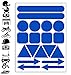 Biomar Labs Set de 19 PVC Grande Visibilité Autocollant Réfléchissants Fluorescent Visibilité de Nuit, Stickers pour Vélo, Casque, Poussette, Jouets, Caravane, Rouleau, Le Bateau Bleu D