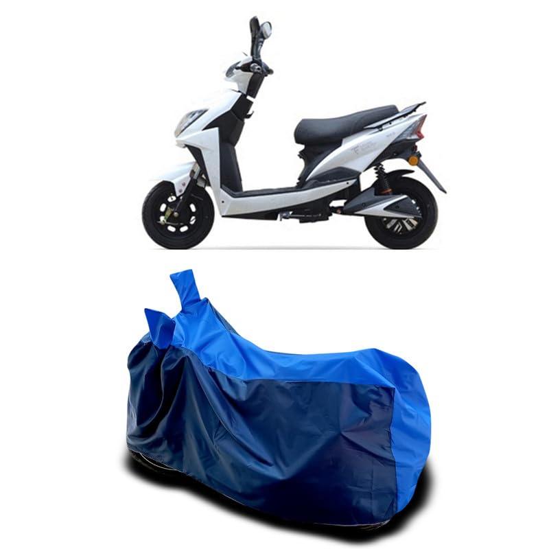 Image of DUFFEL-Two Wheeler Bike Body Cover Compatible for Techo Electra Neo Heat Protectio /UV-Rays /Birds Dropping /DustProof /Waterproof All Variants [Nevay Blue]