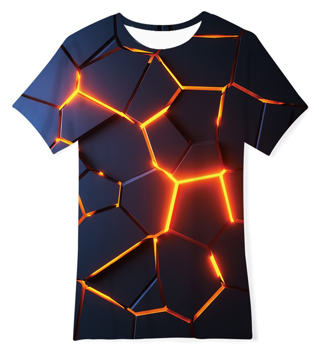 Kids4ever Camiseta de manga corta para niños y niñas, divertida impresión en 3D, para verano, 6-16 años