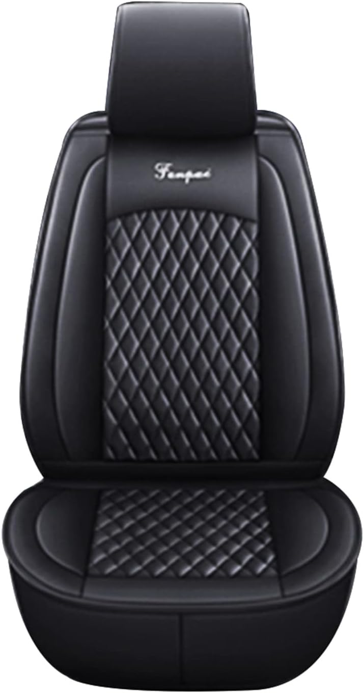 for Ford Mustang Mach-E 2021 Car Seat Covers Full Set Waterproof Leather Front Rear Seat Automotive Protection Cushions - CT08 Black