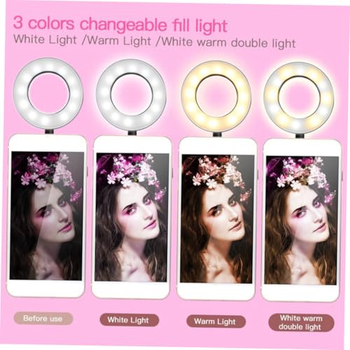 Luz de relleno Sewroro con anillo LED y trípode ajustable para directos impecables 5