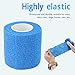 Non Woven Hoof Repair Bandage, Self Adhesive Hoof Repair Bandage Waterproof 12 Pack Animal Elastic Bandage for Livestock (Blue)