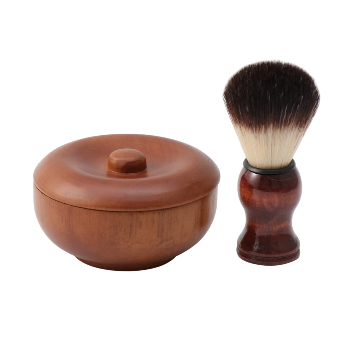 VALICLUD Men Beard Care Set Shaving Bowl Brush Facial Clean Tool for All Beard Types Ergonomic Handle for for Whiskers More