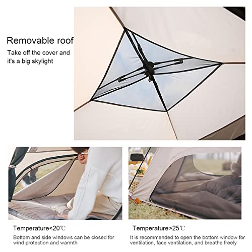 Carpa para camping pop up 3 personas con porche y 4 ventanas miniatura 7