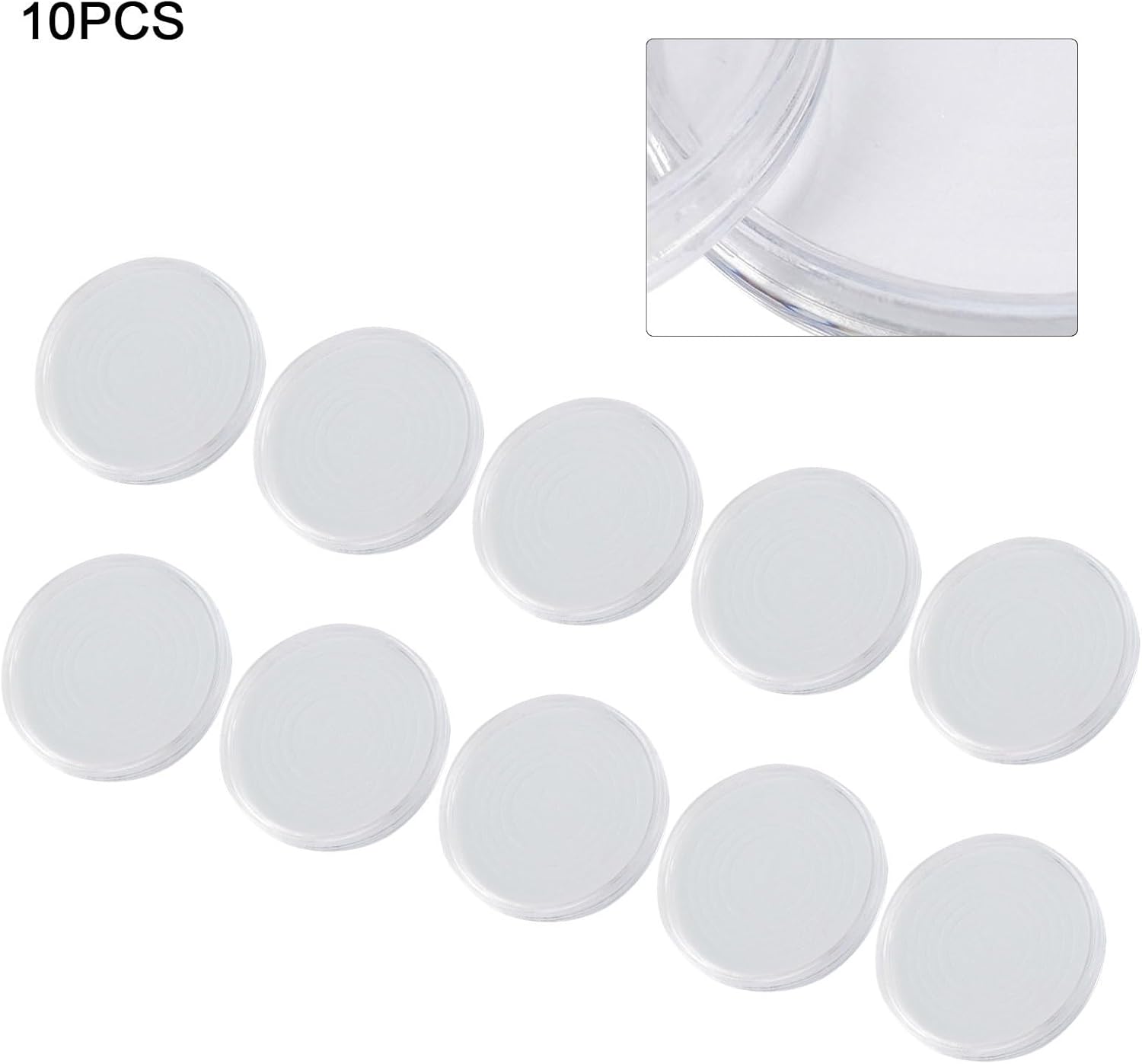 46mm Transparent Coin Capsules 1020pcs With Inner Gasket Sizes 18/23/28/33/38mm Coin Holder Case Collectors(10pcs)