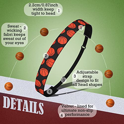Unittype 10 Pieces Sport Headbands for Girls Non Slip Basketball Soccer Adjustable Elastic Headbands Sport Hairband Gifts for Girls Women Hair Accessories2