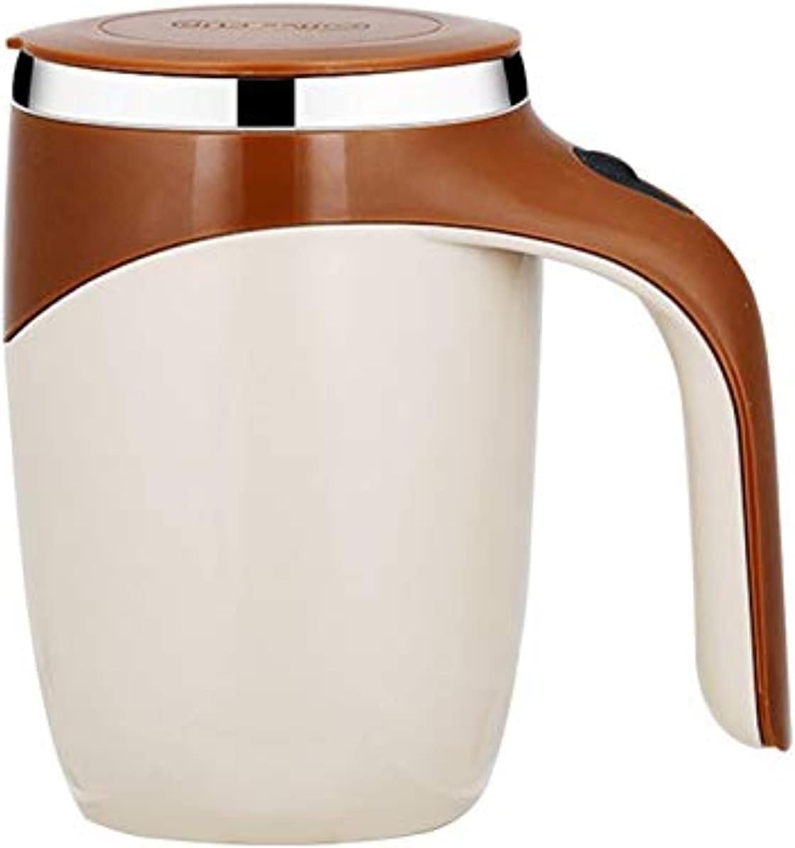 Showay Automatic Magnetic Stirring Coffee Cup Self Stirring Mug Auto Self Mixing Stainless Steel Cup For Coffee Tea Hot Chocolate Milk Mug Fit Home Office Travel(Not Include Battery)