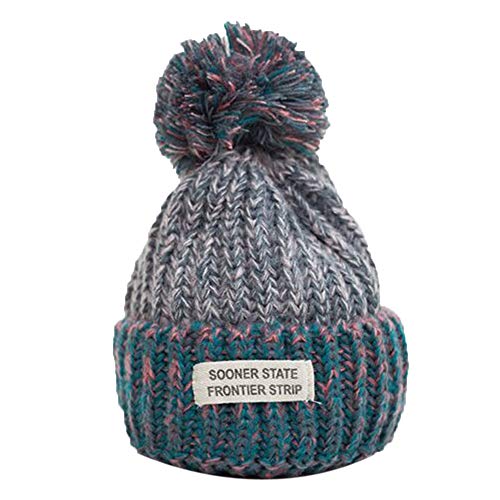 Bonnet Femmes, Cadeaux de Noël, Cadeaux pour Femmes, Cadeaux pour Adolescent Bonnet Doux, Extensible, Solide, Côtelé avec Ouverture de Queue de Cheval pour Hiver Automne SANFASHION Cover