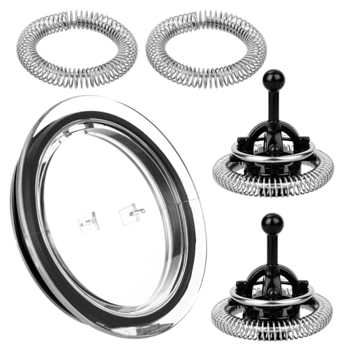 5pcs Milk Frother Replacement Parts Set, Milk Frother Lid Cover & Spring Ring Replacement for Nespresso Aeroccino 3/4/Plus